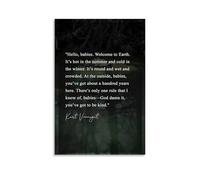 Poem Print By Kurt Vonnegut Posters for Room Aesthetic CanvasWall Art Painting Bedroom Decor24x36inch(60x90cm)