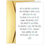 Poem Sobriety Card for Men Women, Sober Anniversary Card for Him Her, Sobriety Birthday Card, Sobriety Gift, On This Day You Got Sober