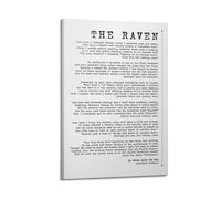 Poem The Raven By Edgar Allan Art Posters Are Suitable for Decorating Living Room, Bedroom, Study, Restaurant, Corridor, Children's Room, EtcFrame-style 08x12inch(20x30cm)