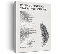 Poem Wall Art When Tomorrow Starts Without Me Canvas Print Framed Bereavement Painting for Home Wall & Tabletop Décor