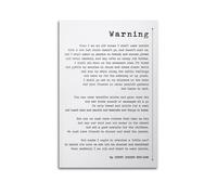 Poem Warning By Jenny Joseph Art Posters Are Suitable for Decorating Living Room, Bedroom, Study, Restaurant, Corridor, Children's Room, EtcUnframe-style 08x12inch(20x30cm)