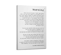 Poem Warning By Jenny Joseph Art Posters Are Suitable for Decorating Living Room, Bedroom, Study, Restaurant, Corridor, Children's Room, EtcFrame-style 08x12inch(20x30cm)