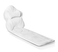 Poemland Luxury Full Body Bath Pillow Mat & Cushion - Ultimate Spa Relaxation with Thick Padding, Headrest, Neck, and Shoulder Support - Ideal for Bathtub Soaking (White)