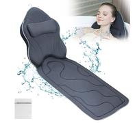 Poemland Luxury Thick Full Body Bath Pillows Mat & Cushion for Bathtub Headrest Neck Shoulder Support Comfort Relaxation Spa Accessories Perfect for a Spa Soak in Bathtub (Gray)