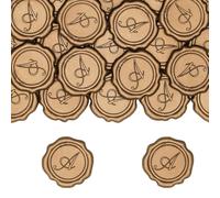 Poemluve 50Pcs Letter A Wax Seal Stickers, Antique Gold Initial Self Adhesive Wax Stickers Envelope Seals for Wedding Party Birthday Christmas Craft Project (Lettes A 50 pcs)