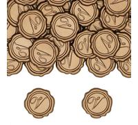 Poemluve 50Pcs Letter A-Z Wax Seal Stickers, Antique Bronze Initial Self Adhesive Wax Stickers Envelope Seals for Wedding Party Birthday Christmas Craft Project (Letter V 50pcs)