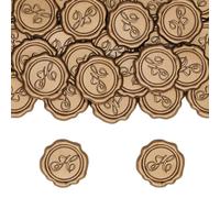 Poemluve 50Pcs Letter A-Z Wax Seal Stickers, Antique Bronze Initial Self Adhesive Wax Stickers Envelope Seals for Wedding Party Birthday Christmas Craft Project (Letter H 50pcs)