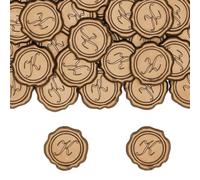 Poemluve 50Pcs Letter A-Z Wax Seal Stickers, Antique Bronze Initial Self Adhesive Wax Stickers Envelope Seals for Wedding Party Birthday Christmas Craft Project (Letter K 50pcs)