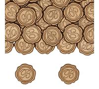 Poemluve 50Pcs Letter B Wax Seal Stickers, Antique Gold Initial Self Adhesive Wax Stickers Envelope Seals for Wedding Party Birthday Christmas Craft Project (Lettes B 50 pcs)