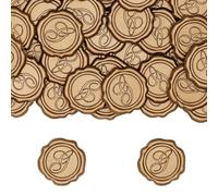 Poemluve 50Pcs Letter G Wax Seal Stickers, Antique Gold Initial Self Adhesive Wax Stickers Envelope Seals for Wedding Party Birthday Christmas Craft Project (Lettes G 50 pcs)