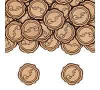 Poemluve 50Pcs Letter J Wax Seal Stickers, Antique Gold Initial Self Adhesive Wax Stickers Envelope Seals for Wedding Party Birthday Christmas Craft Project (Lettes J 50 pcs)