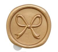 Poemluve 50Pcs Wax Seal Stickers Bow Wedding Invitation Envelope Self Adhesive Stickers Vintage for Gift Wrapping, Christmas, Parties, Birthday Cards (Antique Gold)