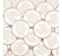 Poemluve 50pcs Wax Seal Stickers Rosemary Premade Envelope Seal Stickers Self Adhesive Pink for Wedding/Bithday/Baby Shower/Thanksgiving/Invatation/Bussiness Envelope Sticker (Blush Pink)