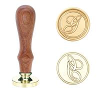 Poemluve Wax Seal Stamp Letter G Initial Seal Retro Monogram Wax Stamp with Wooden Handle Classic Sealing for Wedding Invites, Envelope, Gift Wrap, Thanks Card (Letter G)