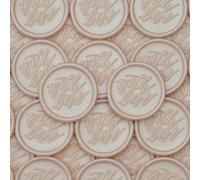 Poemluve Wax Seal Stickers 50 Pcs With You Wedding Invitation Envelope Seal Stickers Self Adhesive Blush Pink for Invitation Cards, Engagement Ceremony, Gift Wrapping, Party Menu Décor (Pink)