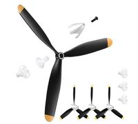 Poen 3 Sets Spare RC Plane Propeller White Nose Cone 3 Blade Propeller Compatible with 761-15 Fighter Remote Control Plane Radio Controlled Plane with Propeller Adapters