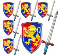 Poen 4 Pcs Inflatable Sword and Shield Medieval Knight Party,Lion