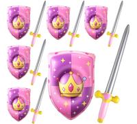 Poen 4 Pcs Inflatable Sword and Shield Medieval Knight Party,Princess