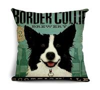 Poens Dream Decorative Cotton-Linen Cushion Case with Retro Vintage Printed Pattern Medium