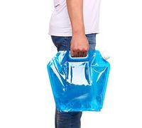 POENVFPO 10L Folding Drinking Water Container Bag, Collapsible Portable Storage with Large Screw Cap Handle, for Outdoor Camping Hiking Picnic BBQ