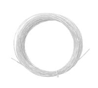 POENVFPO 12.2m 1.3mm Tennis Rackets, Elastic Nylon with Rotating Filament, High Grade Texture for Tennis Racquet Replacement (White)