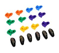 POENVFPO 12 PCS Rock Climbing Holds for Kids, Colorful Climbing Rocks with Textured Surface, Portable Anchors for Children Room, Playroom, Tree House