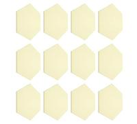 POENVFPO 12Pcs Sound Absorption Board, Hex Adhesive Acoustic Panels for Wall Soundproofing, with Retardant Polyester Fiber, for Recording Studios Offices Home Theaters (Light Yellow)