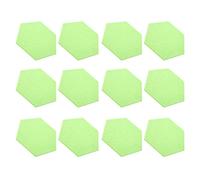 POENVFPO 12Pcs Sound Absorption Board, Hex Adhesive Acoustic Panels for Wall Soundproofing, with Retardant Polyester Fiber, for Recording Studios Offices Home Theaters (Green)