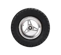 POENVFPO 13X5.00-6.5 Rubber Tire, Anti Slip Pattern Thick Butyl Rubber Vacuum Tire with Stainless Steel Hub, for Electric Scooter Replacement