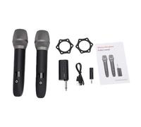 POENVFPO 2.4G Dual Wireless Microphone, Professional DSP Lock Frequency with 30-50m Range for Karaoke and Stage Performance