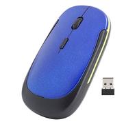 POENVFPO 2.4G Wireless Mouse, Ergonomic Silent Design with Adjustable 1600DPI 4 Way Scroll Wheel, for Laptop Computer PC Notebook (Blue)