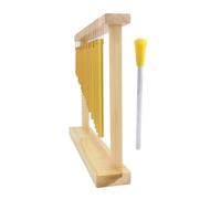 POENVFPO 20 Bar Musical Chimes with Wooden Stand, Copper Percussion Bars, 38.8 X 27 X 5cm, Educational Musical Instrument for Children Development