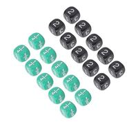 POENVFPO 20Pcs 6 Sided Dice Set, Plastic Gaming Dice with Excellent Impact Resistance for Board Games, Math Activities and Educational Games