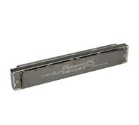 POENVFPO 24 Hole Tremolo Harmonica in E Key, Phosphor Bronze Reed, Brass Base Plates, ABS Resin Construction, Musical Instrument for Children, Beginners (E Key)