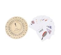 POENVFPO 26 Letters Alphabet Learning CVC Words Wheel Wooden Educational Toy with Rotating Design for Toddlers Early English Spelling