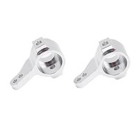 POENVFPO 2Pcs Aluminum Alloy Steering Cups, Long Service Life Stable Performance Accuracy Machining, with Strong Durable Design, for 1/10 RC Cars CC01 TA02 TA03 (Silver)