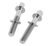 POENVFPO 2PCS Drum Tight Screw, Stainless Steel Tension Rods Replacement Accessory with Square Head for DIY Maintenance Jazz Rock Latin Drums (WC901)