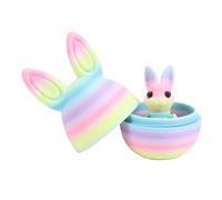 POENVFPO 3D Printed Rabbit Egg Toy, Bright Color Movable Bunny with Multifunctional Design, for Easter Decor Birthday Gift Home Office