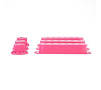 POENVFPO 3Pcs Plastic Single Coil Pickup Covers, 48mm 50mm 52mm Pole Spacing Replacement Parts for Electric Guitar with Volume Tone Knobs and Switch Cover (Pink)