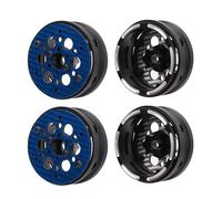 POENVFPO 4 Pcs 2.32 Inch RC Wheel Rims, Nylon Alloy Construction with Lightweight Design for 1/10 Scale RC Cars SCX10 RR10 (Blue)