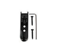 POENVFPO 4-Piece Zinc Alloy Bass Bridge Set, Adjustable Individual Saddles with Height Control, 60x16x11mm, for 4-String Electric Bass Guitar (Black)