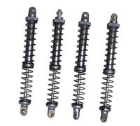 POENVFPO 4Pcs 1/10 Scale RC Car Shock Absorbers, Dual Spring Alloy Dampers with 8 Spare Springs 120mm for Off Road Crawler (Ti Color)