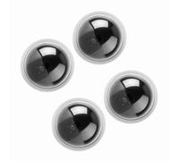 POENVFPO 4pcs Dummy Camera Set with Flashing LED Light for Home Security and Theft Deterrent in Parking Lots and Offices (White)