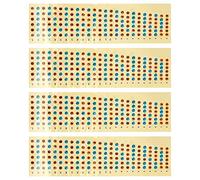 POENVFPO 4Pcs Guitar Fretboard Stickers, Multi Color Notes Learning Aid with Paper Material, for Beginners Practice and Chord Progression