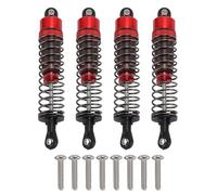 POENVFPO 4PCS Oil Pressure Shock Absorbers, Lightweight Aluminum Alloy 85mm RC Shock Absorbers for 1/10 Scale RC Car (Red)