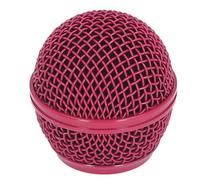POENVFPO 55mm/2.17in Microphone Head Replacement, Dent Resistant Grille With Built In Foam Windscreen For Sm58s, Sm58lc, Beta58a And Other Compatible Model (Rose Red)