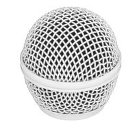 POENVFPO 55mm/2.17in Microphone Head Replacement, Dent Resistant Grille With Built In Foam Windscreen For Sm58s, Sm58lc, Beta58a And Other Compatible Model (White)