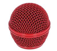 POENVFPO 55mm/2.17in Microphone Head Replacement, Dent Resistant Grille With Built In Foam Windscreen For Sm58s, Sm58lc, Beta58a And Other Compatible Model (Red)