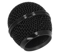 POENVFPO 55mm/2.17in Microphone Head Replacement, Dent Resistant Grille With Built In Foam Windscreen For Sm58s, Sm58lc, Beta58a And Other Compatible Model (Black)
