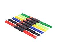 POENVFPO 5A Nylon Drumsticks, 6 Pairs, Lightweight Non-Slip Design for Adults and Kids, Electronic and Traditional Drums, Multiple Colors